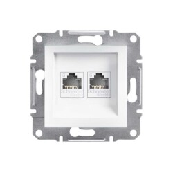 Schneider Electric EPH4870121 EPH4870121 2*RJ45 CAT6E UTP PRİZ BEYAZ ÇERÇEVESİZ - SCHNEIDER