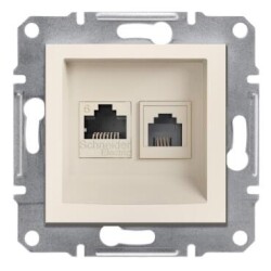 Schneider Electric EPH5270123 EPH5270123 1RJ11+1RJ45 CAT6E UTP KREM ÇERÇEVESİZ - SCHNEIDER