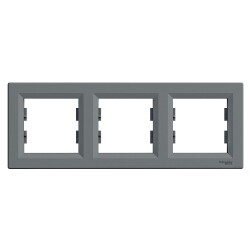 SCHNEIDER EPH5800362 ASFORA ÜÇLÜ ÇERÇEVE YATAY ÇELİK - SCHNEIDER