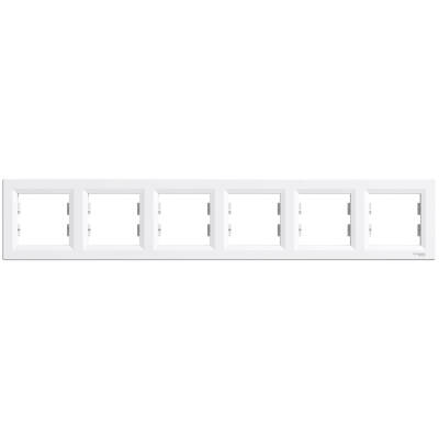 SCHNEIDER EPH5800621 ASFORA ALTILI ÇERÇEVE YATAY BEYAZ - 1