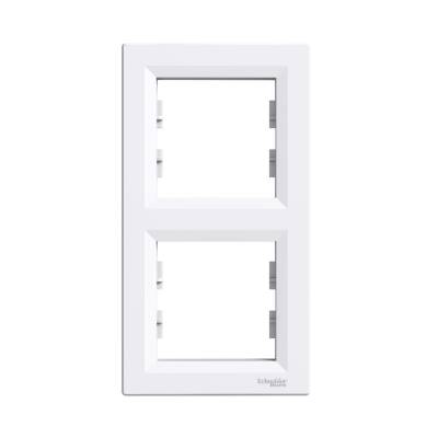 SCHNEIDER EPH5810221 ASFORA İKİLİ ÇERÇEVE DİKEY BEYAZ - 1