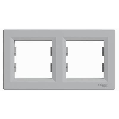 SCHNEIDER EPH5800261 ASFORA İKİLİ ÇERÇEVE YATAY ALÜMİNYUM - 1