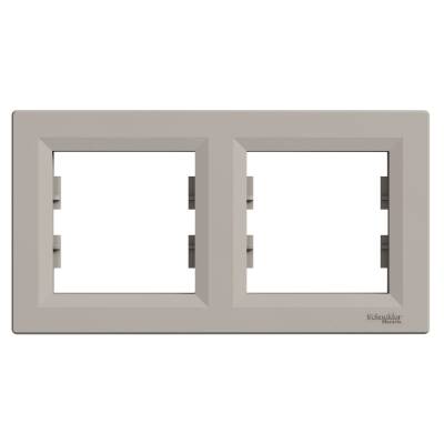 SCHNEIDER EPH5800269 İKİLİ ASFORA ÇERÇEVE YATAY BRONZ - 1