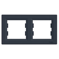 SCHNEIDER EPH5800271 ASFORA İKİLİ ÇERÇEVE YATAY ANTRASİT - SCHNEIDER