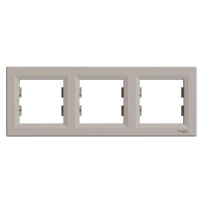 SCHNEIDER EPH5800369 ASFORA ÜÇLÜ ÇERÇEVE YATAY BRONZ - 1