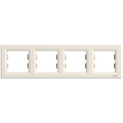 SCHNEIDER EPH5800423 ASFORA DÖRTLÜ ÇERÇEVE YATAY KREM - 1