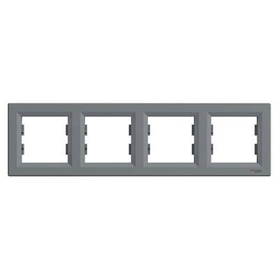 SCHNEIDER EPH5800462 ASFORA DÖRTLÜ ÇERÇEVE YATAY ÇELİK - 1