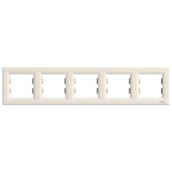 SCHNEIDER EPH5800523 ASFORA BEŞLİ ÇERÇEVE YATAY KREM - SCHNEIDER