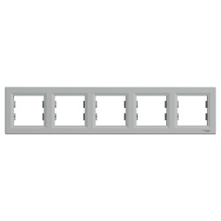 SCHNEIDER EPH5800561 ASFORA BEŞLİ ÇERÇEVE YATAY ALÜMİNYUM - SCHNEIDER