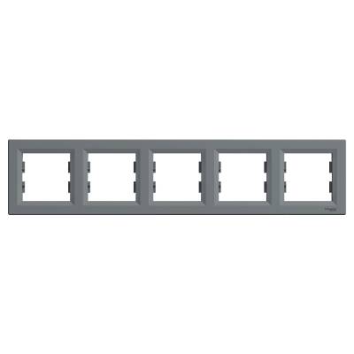 SCHNEIDER EPH5800562 ASFORA BEŞLİ ÇERÇEVE YATAY ÇELİK - 1