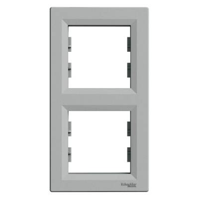 SCHNEIDER EPH5810261 ASFORA İKİLİ ÇERÇEVE DİKEY ALÜMİNYUM - 1