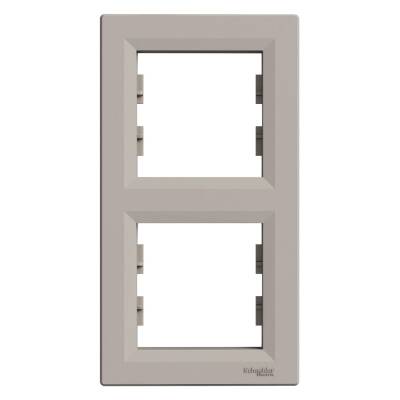 SCHNEIDER EPH5810269 ASFORA İKİLİ ÇERÇEVE DİKEY BRONZ - 1