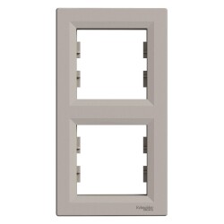 SCHNEIDER EPH5810269 ASFORA İKİLİ ÇERÇEVE DİKEY BRONZ - SCHNEIDER
