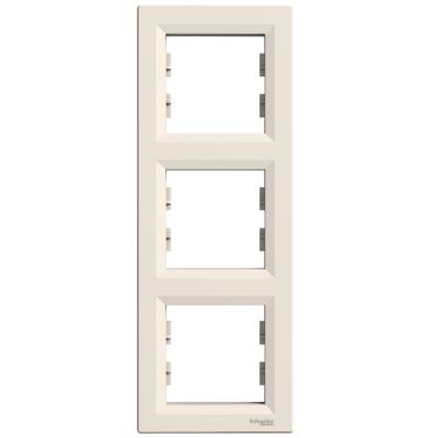 SCHNEIDER EPH5810323 ASFORA ÜÇLÜ ÇERÇEVE DİKEY KREM - 1