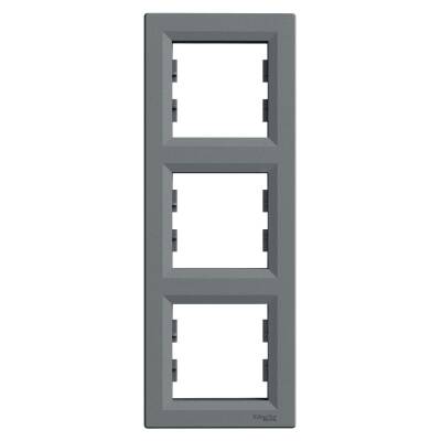 SCHNEIDER EPH5810362 ASFORA ÜÇLÜ ÇERÇEVE DİKEY ÇELİK - 1