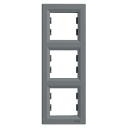 SCHNEIDER EPH5810362 ASFORA ÜÇLÜ ÇERÇEVE DİKEY ÇELİK - SCHNEIDER