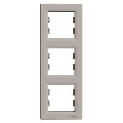 SCHNEIDER EPH5810369 ASFORA ÜÇLÜ ÇERÇEVE DİKEY BRONZ - 1