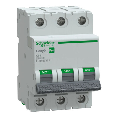 SCHNEIDER EZ9F57363 EASY 9 PRO 3P 63A 6kA C TİPİ OTOMATİK SİGORTA - SCHNEIDER