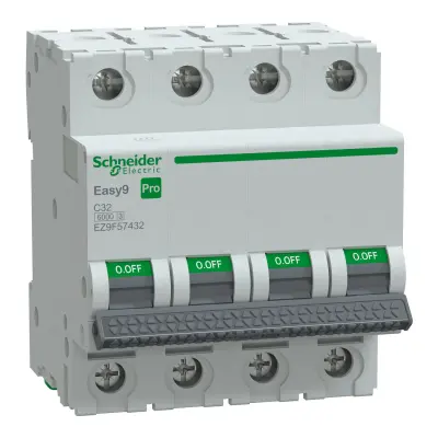 SCHNEIDER EZ9F57432 EASY 9 PRO 4P 32A 6kA C TİPİ OTOMATİK SİGORTA - 1