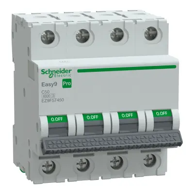 SCHNEIDER EZ9F57450 EASY 9 PRO 4P 50A 6kA C TİPİ OTOMATİK SİGORTA - 1