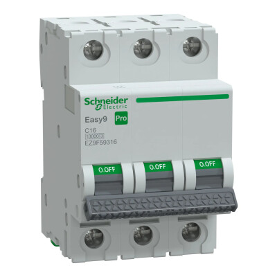 SCHNEIDER EZ9F59316 EASY 9 PRO 3P 16A 10kA C TİPİ OTOMATİK SİGORTA - SCHNEIDER