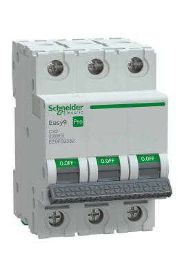 SCHNEIDER EZ9F59332 EASY 9 PRO 3P 32A 10Ka C TİPİ OTOMATİK SİGORTA - 1