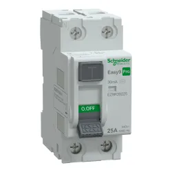 SCHNEIDER EZ9R39225 EASY 9 PRO 2P 25A 30mA AC TİP KAÇAK AKIM RÖLESİ - SCHNEIDER