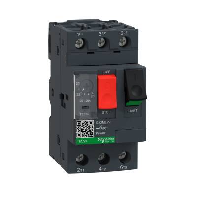 SCHNEIDER GV2ME22 20-25 A MOTOR KORUMA ŞALTERİ 15-100 kA - 1