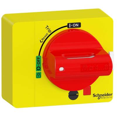 SCHNEIDER GV4ADN02 GV4 DÖNER KURMA KOLU, KIRMIZI, IP54 - 1
