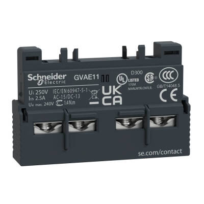 SCHNEIDER GVAE11 GV2-GV3P İÇİN 1NA-1NK ÖNE TAKILAN TİP YARDIMCI KONTAK - 1