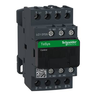 SCHNEIDER LC1DT25F7 25 A 1NA+1NK 4P 110 VAC KONTAKTÖR - 1