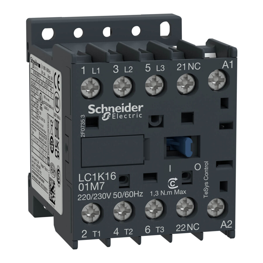 SCHNEIDER LC1K1601E7 7.5 kW 3NA+1NK 48 VAC KONTAKTÖR