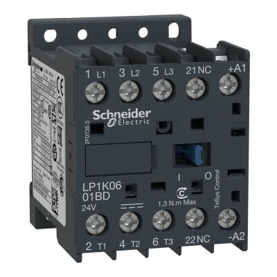 SCHNEIDER LP1K0601BD 2.2 kW 3NA+1NK 24 VDC 6A KONTAKTÖR - 1