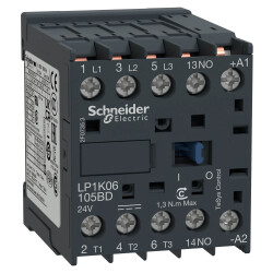 SCHNEIDER LP1K06105BD 1.5 kW 3NA 24 VDC KONTAKTÖR - SCHNEIDER