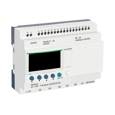 SCHNEIDER SR3B262BD 16 GİRİŞ/10 ÇIKIŞ 24VDC TRANSİSTÖR AKILLI RÖLE - 1