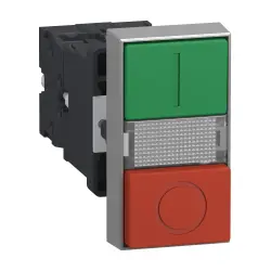 SCHNEIDER XA2EW7L3741B5 24V AC/DC IŞIKLI İKİZ PLASTİK BUTON - SCHNEIDER