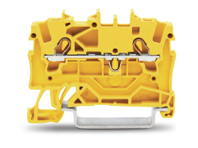 WAGO 2001-1206 1,5 MM 2 İLETKENLİ SARI BUTONSUZ GEÇİŞ KLEMENSİ - WAGO