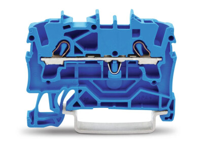 WAGO 2002-1204 2,5 MM 2 İLETKENLİ MAVİ BUTONSUZ GEÇİŞ KLEMENSİ - WAGO