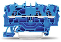 WAGO 2002-1304 2,5MM² 3 İLETKENLİ GEÇİŞ KLEMENSİ MAVİ - WAGO