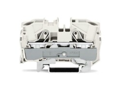 WAGO 2010-1208 10 MM 2 İLETKENLİ BEYAZ BUTONSUZ GEÇİŞ KLEMENSİ - WAGO