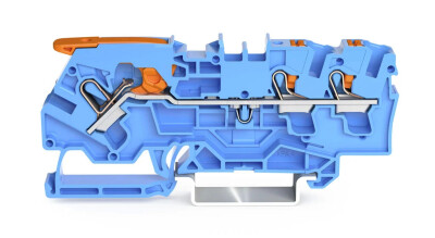 WAGO 2104-5304 4 MM MAVİ (EX) 3 İLETKENLİ KOLLU PUSH BUT. KLEMENS - WAGO