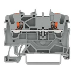 WAGO 2201-1201 1,5 MM GRİ 2 İLETKENLİ PUSH BUTON GEÇİŞ KLEMENSİ - WAGO