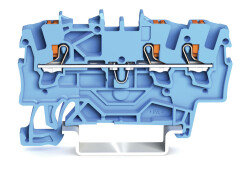 WAGO 2201-1304 1,5 MM MAVİ 3 İLETKENLİ PUSH BUTON GEÇİŞ KLEMENSİ - WAGO