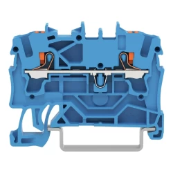 WAGO 2202-1204 2,5 MM MAVİ 2 İLETKENLİ PUSH BUTON GEÇİŞ KLEMENSİ - WAGO