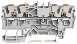 WAGO 2202-1409 2,5 MM A-GRİ 4 İLETKENLİ PUSH BUTON GEÇİŞ KLEMENS - WAGO