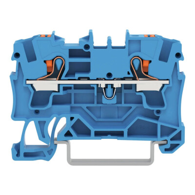 WAGO 2204-1204 4 MM MAVİ 2 İLETKEN PUSH BUTON GEÇİŞ KLEMENSİ - WAGO