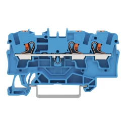 WAGO 2204-1304 4 MM MAVİ 3 İLETKENLİ PUSH BUTON GEÇİŞ KLEMENSİ - WAGO