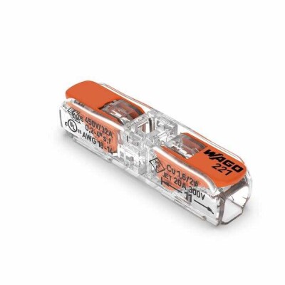 WAGO 221-2411 2 GİRİŞ 4 MM KOLLU GEÇİŞ KONNEKTÖRÜ - 1