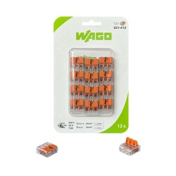 WAGO 221-413/0996-0012 3 GİRİŞ 4 MM BUAT KLEMENSİ T KOLLU (BLİSTER-12Lİ) - WAGO