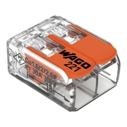 WAGO 221-612 2 GİRİŞ 6 MM BUAT KLEMENSİ TURUNCU KOLLU - WAGO
